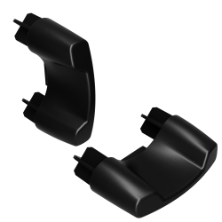 2 aluminium rail end caps