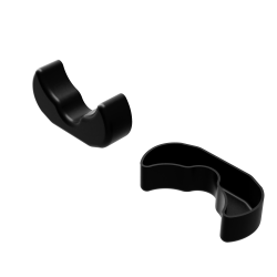 2 aluminium rail end covers