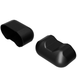 2 aluminium rail end covers